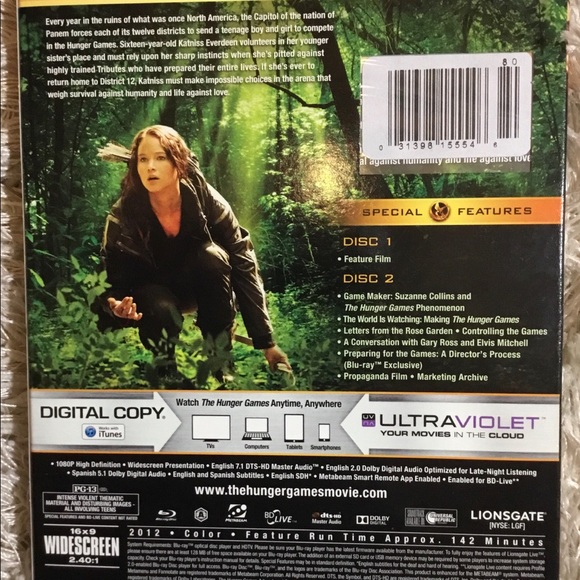 THE HUNGER GAMES 2 DISC BLU RAY NEW - Picture 2 of 3